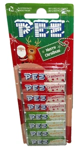 PEZ CHRISTMAS CANDY REFILL~ 8Pk~PEZ [Carded] European Release-HOLIDAY FLAVORS - Picture 1 of 2