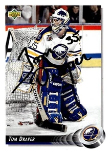 Tom Draper - Signed 1992-93 Upper Deck Card #201 - Picture 1 of 2