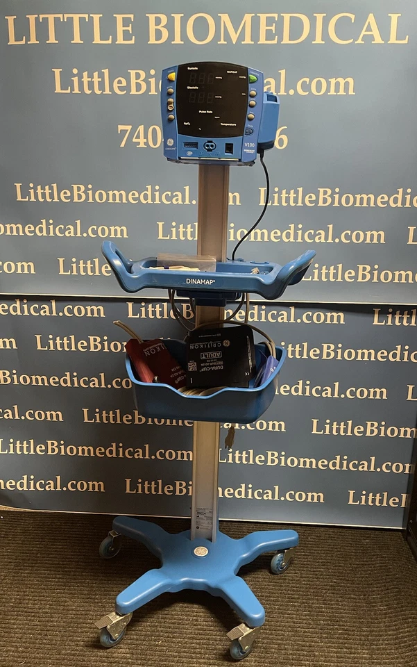 GE Carescape V100 Patient Monitor NIBP Temp SpO2 Printer Plastic Stand - Image 1 of 4