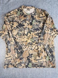 Mens Jerzees Mossy Oak Forest Floor Camouflage Shirt Size 3XL Distressed - Picture 1 of 8