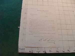 vintage paper: unused 1891 TREASURY DEPARTMENT - BANK EXAMINER - Picture 1 of 4