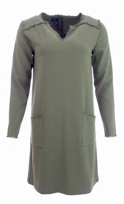 PEPE JEANS Women's Khaki V-Neck Dress Miranda PL952048 Color Brass Size XS - Image 1 of 4