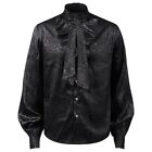 Trendy Victorian Style Steampunk Shirt Mens Ruffle Tops with Gothic Touch