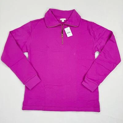 Sudadera J Crew Crewcuts Niñas Cuarto Cremallera XL Rosa Magenta Nueva con Etiquetas Foto 1 de 4