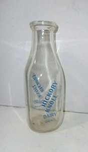Old Milk Bottle Hickory Knoll Dairy Farm Advertising Omro Wisconsin  - Picture 1 of 4