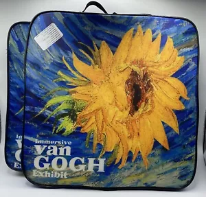 Immersive Van Gogh Exhibit Sunflower Art Seat Pad Cushions Set Travel Comfort - Picture 1 of 5