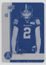 2018 Upper Deck CFL Achievement Printing Plate Cyan 1/1 James Franklin #18 i9i