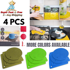 Silicone Pot Holders Trivet Drying Mats Hot Pads Gripper Heat Resistant Non Slip