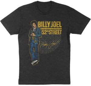 Camicia uomo pianoforte Billy Joel 52nd Street Brick rock band BJ-52BRICKS-TS-BLK - Foto 1 di 4