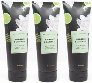 3 Bath & Body Works WILD LIME & GARDENIA 24 Hr Moisture Ultra Shea Body Cream - Picture 1 of 1
