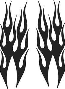 Vinyl Flames Decals Car Truck Golf Cart Graphics Stickers Hood #5 + Colors USA - Picture 1 of 2