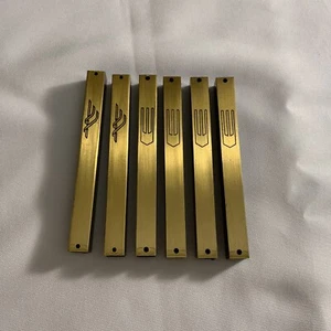 SET OF 6 Bronze Jewish Mezuzah Cases New NO SCROLLS - Picture 1 of 3