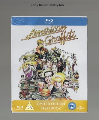 AMERICAN GRAFFITI - UK EXCLUSIVE BLU RAY STEELBOOK - NEW & SEALED - Image 1 of 4