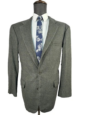 CRICKETEER Mens Green HERRINGBONE CAMEL HAIR Wool Sport Coat Blazer Jacket 41L - Image 1 of 4