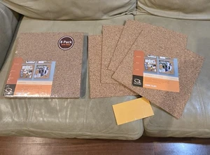 Quartet 12 Pack Cork Board Square Tiles 12x12 Adhesive Bulletin Boards Corkboard - Picture 1 of 17
