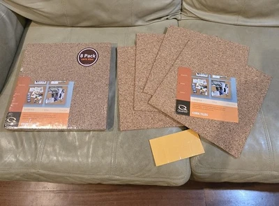 Quartet 12 Pack Cork Board Square Tiles 12x12 Adhesive Bulletin Boards Corkboard - Image 1 of 4