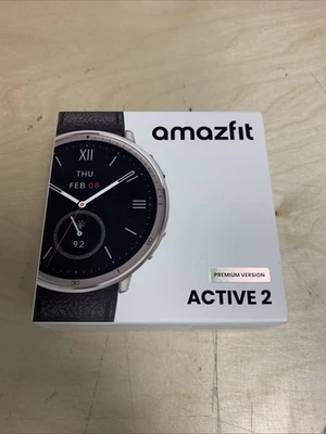 Amazfit Active 2 44mm Fitness Smart Watch with Leather Band New In Box - Image 1 of 4