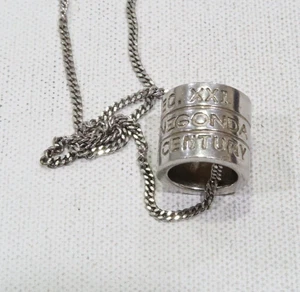 Franco Pianegonda Italy SEC. XXI Century XXI ring 15 inch sterling 925 necklace - Picture 1 of 9