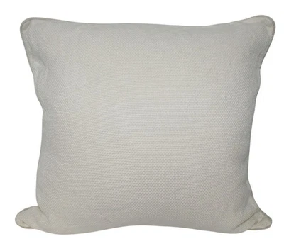 Almohada de plumón Pottery Barn Faye marfil texturizada de lino 24x24 minimalista Foto 1 de 4