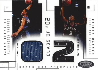 2002-03 Hoops Hot Prospects Class Of Jared Jeffries/DaJuan Wagner/375 Jersey BSK - Image 1 of 2