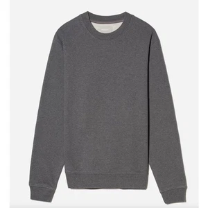 Felpa girocollo Everlane Track cotone biologico pullover uomo piccolo grigio nuova - Foto 1 di 9