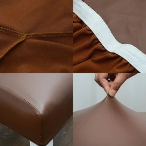 2pcs Waterproofing High Chair Faux Leather Chair Covers Pub Counter Height Side - Picture 1 of 13