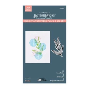 Juego de placas y troqueles Spellbinders BetterPress - Colección moderna de botánicos - Growin - Imagen 1 de 6