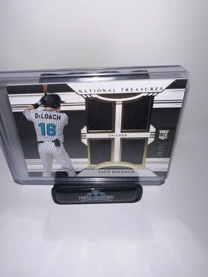 #'ed/99 RELIC 🔥 ZACH DELOACH RC SP 2024 Panini National Treasures Quad Patch - Image 1 of 2