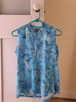 Mount Borah女式M自行车球衣绿松石花卉 — 第 1/4 张图片