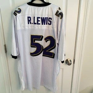 Ray Lewis #52 Baltimore Ravens Jersey 3XL NFL Football Reebok White Mens Size 60 - Bild 1 von 6