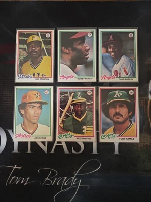 Lote de tarjetas de béisbol Topps 1978 (6) excelente estado Foto 1 de 2