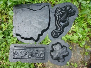 4 2nd quality molds plaster concrete moulds range from appx 4"- 10" as shown - Picture 1 of 1