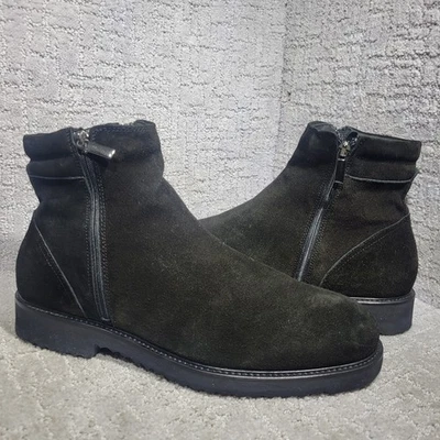 Giovanni Conti Para hombres Talla EU 45 Negro Gamuza Forrado Sherpa Invierno Botines Foto 1 de 4