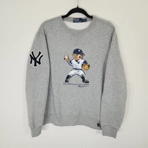 Polo Ralph Lauren Bear New York Yankees Sweatshirt mit Rundhalsausschnitt Herren Größe Large - Bild 1 von 11