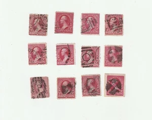 (12) 1890’s US Stamps Scott #249-252 Washington 2 Cent - Picture 1 of 1
