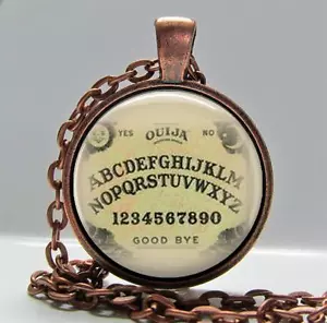 Ouija Board Round Setting Pendant Charm or Keychain Jewelry Game Board Image - Picture 1 of 1