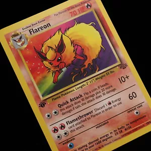 Pokemon TCG - Flareon 19/64 Jungle Rare 1st Edition WOTC 1999 - NM - Picture 1 of 3