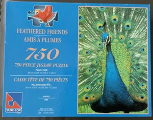 FEATHERED FRIENDS BY SURE-LOX "PEACOCK" PUZZLE 750 PIECES, 15.5 X 23.5" NEW! - Picture 1 of 4