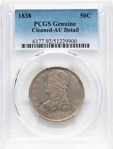 1838 Capped Bust Half Dollar 50c PCGS AU Details (900) - Picture 1 of 2