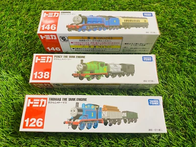 TOMICA Thomas & Friends Set of 3 New No.126 138 146 Thomas Percy Gordon Japan - Image 1 of 4