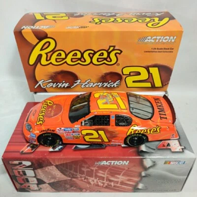 Firmado Kevin Harvick #21 Reese's 2004 Monte Carlo NASCAR COLECCIONABLES DE ACCIÓN Foto 1 de 4