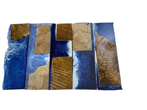 Qualité Stabilisé Marron Mallee Hybrid Burl Couteau Vierges #502 À Ewz 1.5 X 1 X - Picture 1 of 10