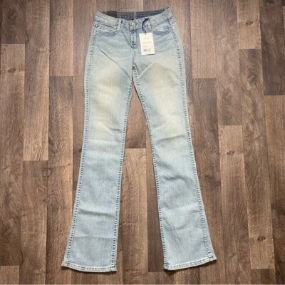 BleuLab Reversible 2 in 1 Jeans Boot Cut Leg Jeans Light / Medium Blue Sz 25 - Image 1 of 4