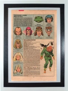 Página de cómic enmarcada Savage Land Mutates X-Men & Scarecrow Handbook Marvel Land - Imagen 1 de 7