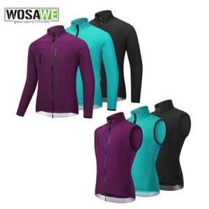 WOSAWE Men Cycling Vest Road Bike Jacket YKK Full Zipper Lightweight Breathable - Bild 1 von 17