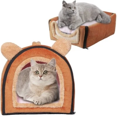 Pet Soft Cat Cave Bed Cat Beds for Indoor Cats Hideout - Image 1 of 4