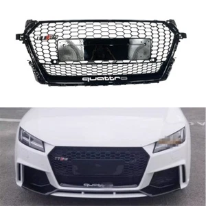 Black Front Bumper Honeycomb Grille For Audi TT TTS 2016-2020 Update to TTRS - Picture 1 of 4