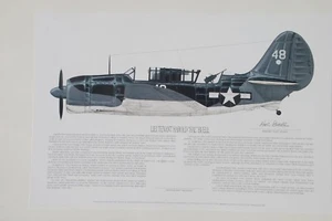 4 Navy Aircraft of WWII, Autographed by the Pilots, Aviation Artist, E Boyette - Picture 1 of 8