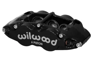 Pinza de montaje radial Wilwood forjada estrecha Superlite 6 L/H negra/aluminio - Imagen 1 de 5