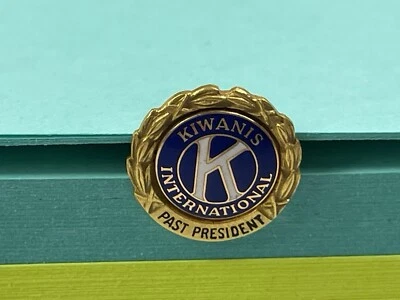Kiwanis International Past President 14 Kt  Yellow Gold Neck Tie Pin Tack 2g. - Image 1 of 4